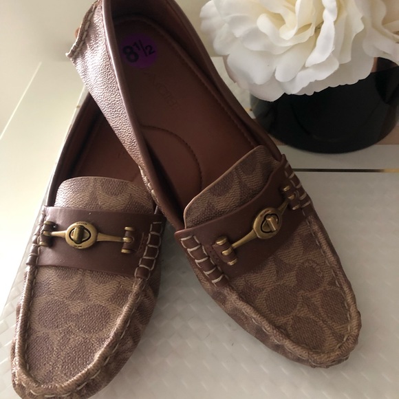 🎀 Coach Signature Crosby Driver TurnLock  Loafers - Picture 2 of 9